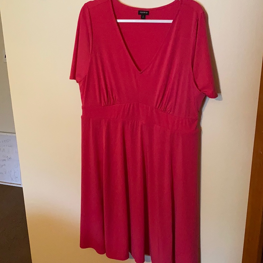 Pink short sleeve dress